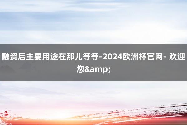 融资后主要用途在那儿等等-2024欧洲杯官网- 欢迎您&