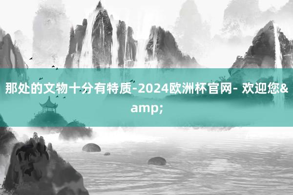 那处的文物十分有特质-2024欧洲杯官网- 欢迎您&