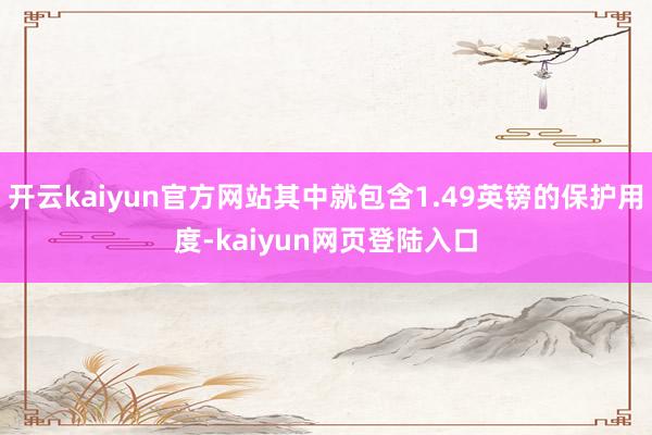 开云kaiyun官方网站其中就包含1.49英镑的保护用度-kaiyun网页登陆入口